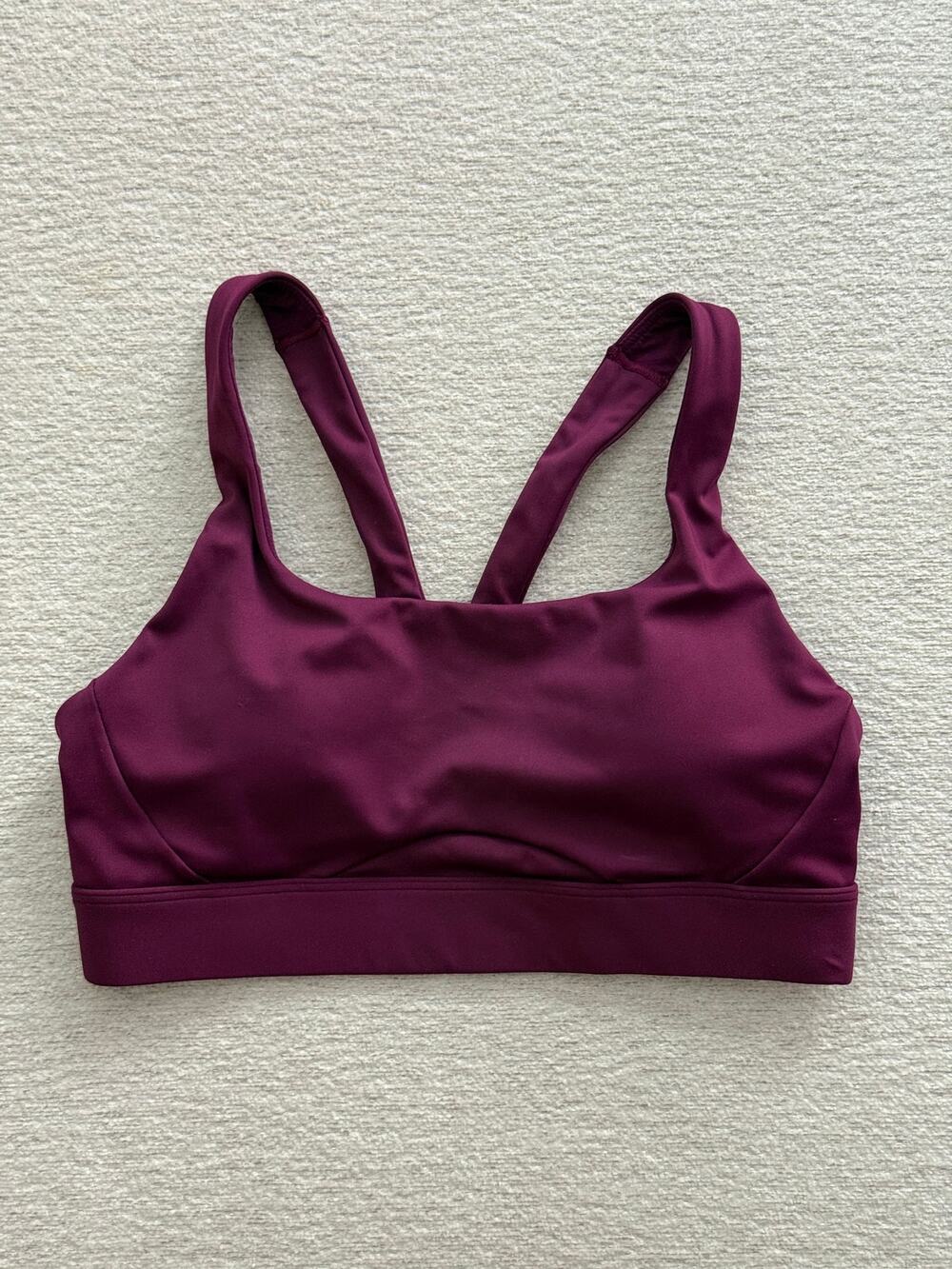 Athleta Women’s Sz S Sports Bra Plum Purple Padded Interval Racerback Athletic